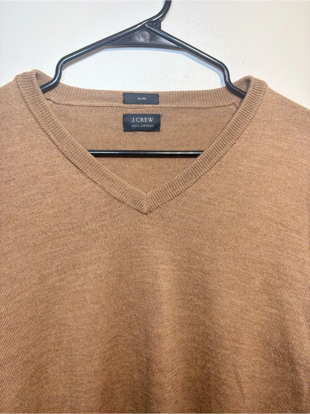 J. Crew Men's V-Neck Sweater in Chestnut Brown